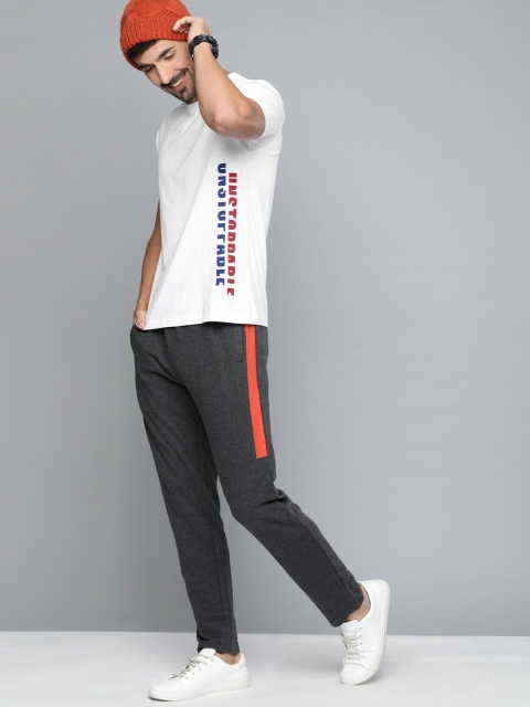 

HERE&NOW Men White Printed Round Neck T-shirt