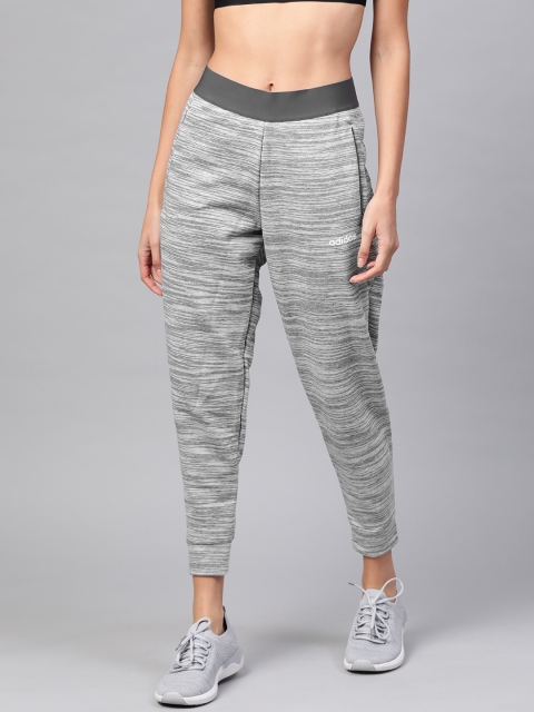 

ADIDAS Women Grey Melange Solid Essentials 7/8 French Terry Workout Joggers