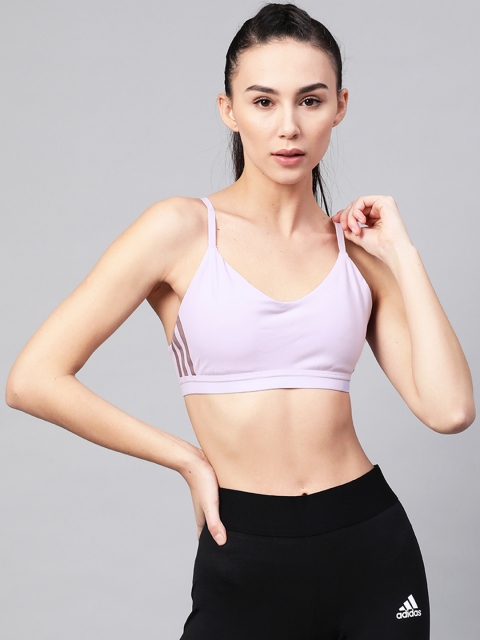 

ADIDAS Women Lavender Solid All Me 3-Stripes Training Bra FL2376