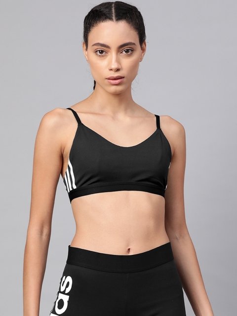 

ADIDAS Women Black Solid All Me 3-Stripes Training Bra FJ7281