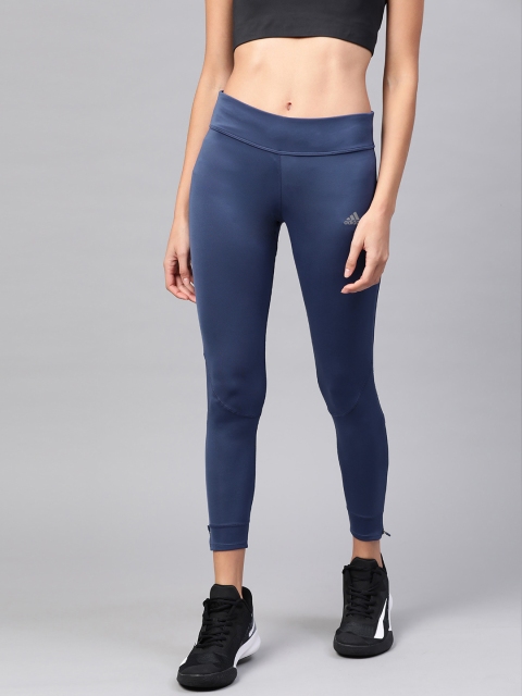 

ADIDAS Women Navy Blue Solid Own The Run Tights