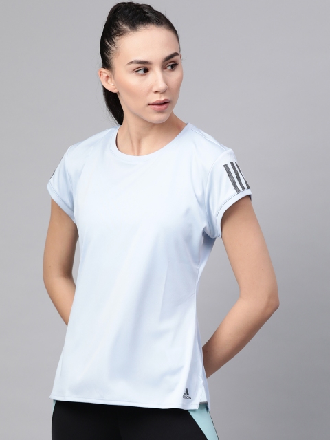

ADIDAS Women Solid 3-Stripes Club Tennis T-shirt, Blue
