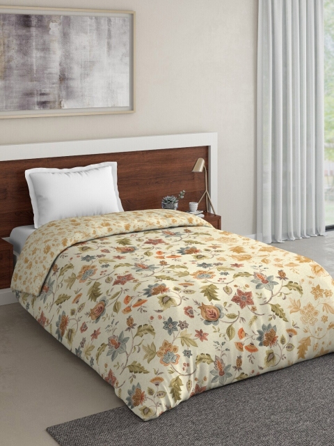 

DDecor Beige Floral Mild Winter 150 GSM Single Bed Comforter