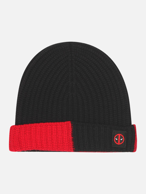 

Free Authority Deadpool Printed Detail Folded Beanie For Men, Multi