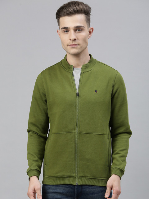 

Louis Philippe Sport Men Olive Green Solid Sweatshirt