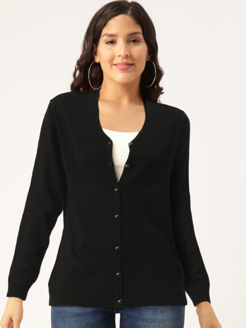 

Okane Women Black Solid Cardigan