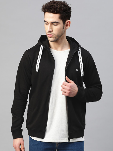 

Allen Solly Sport Men Black Solid Hooded Sweatshirt