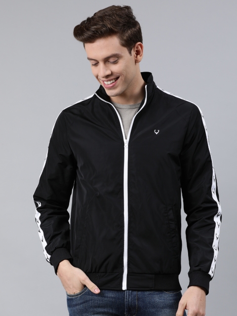 

Allen Solly Men Black Solid Bomber