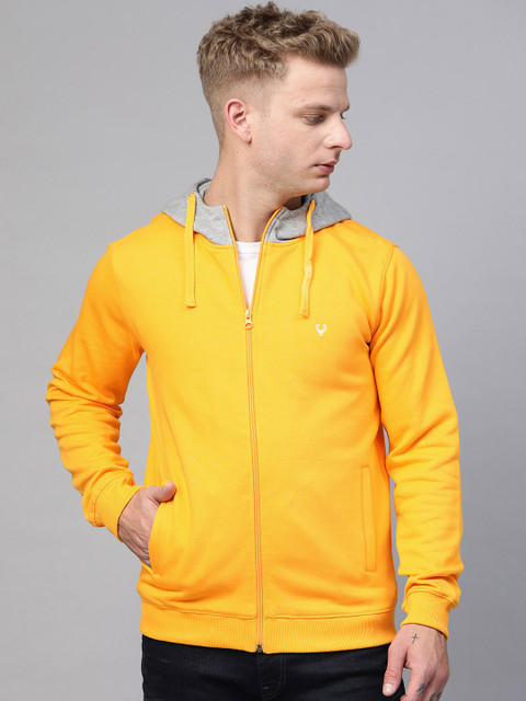 

Allen Solly Sport Men Yellow Solid Hooded Sweatshirt