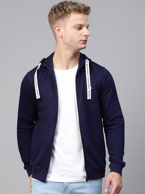 

Allen Solly Sport Men Navy Blue Solid Hooded Sweatshirt