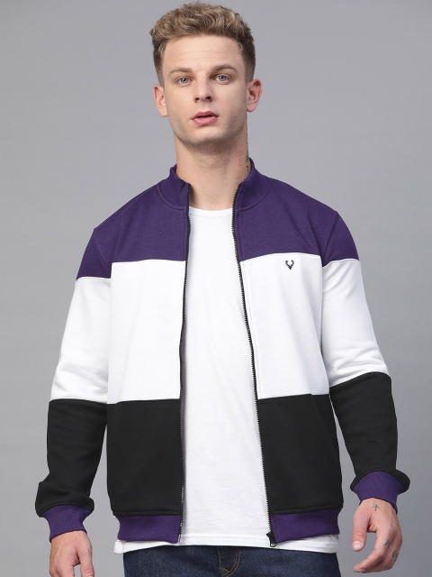 

Allen Solly Men Purple & White Colourblocked Sweatshirt