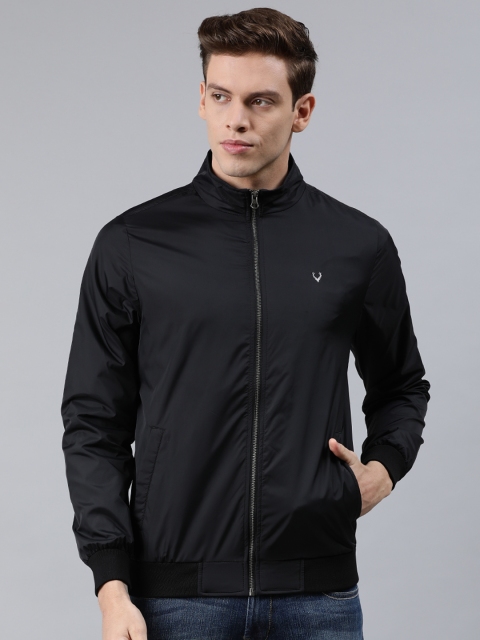 

Allen Solly Sport Men Black Solid Bomber