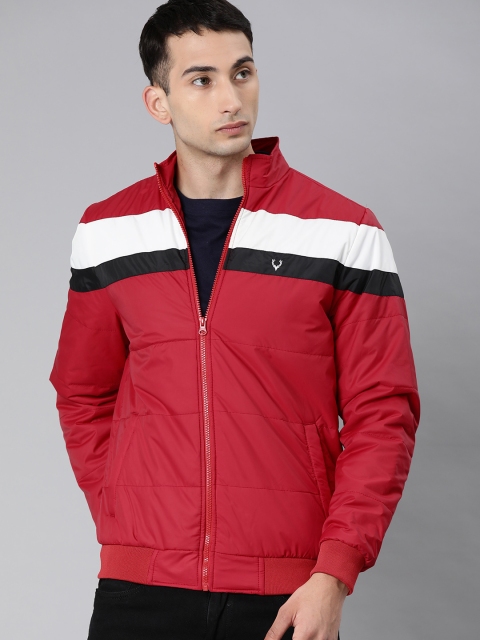 

Allen Solly Sport Men Red & White Striped Bomber Jacket