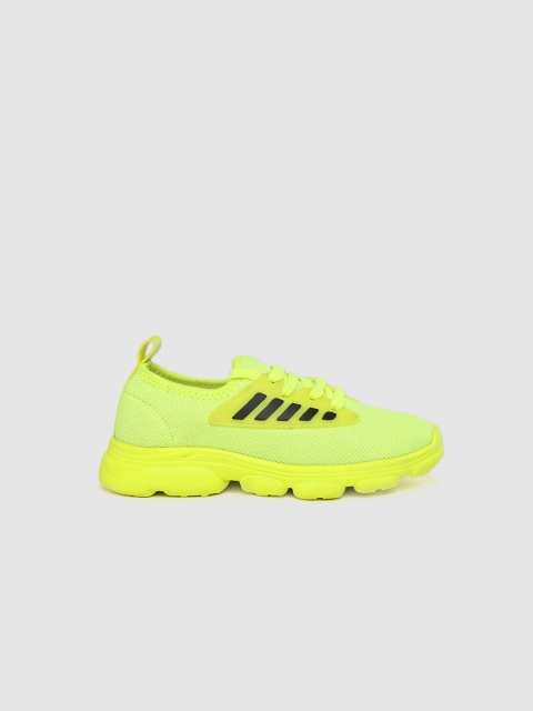 

YK Boys Fluorescent Green Woven Design Sneakers
