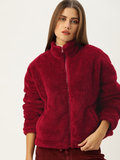 

FOREVER 21 Women Red Solid Padded Jacket