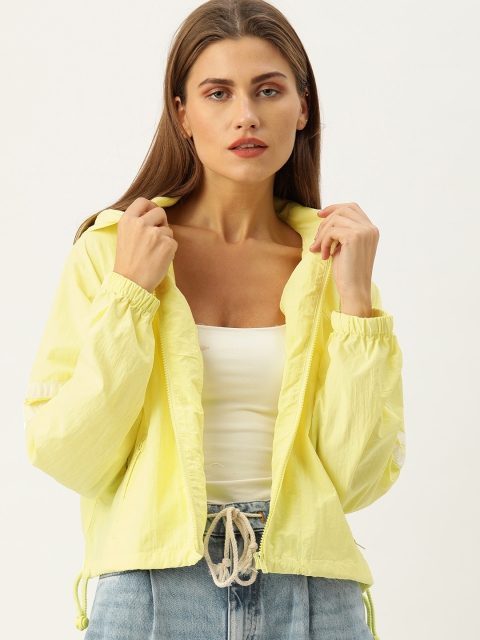 

FOREVER 21 Women Yellow Solid Tailored Jacket