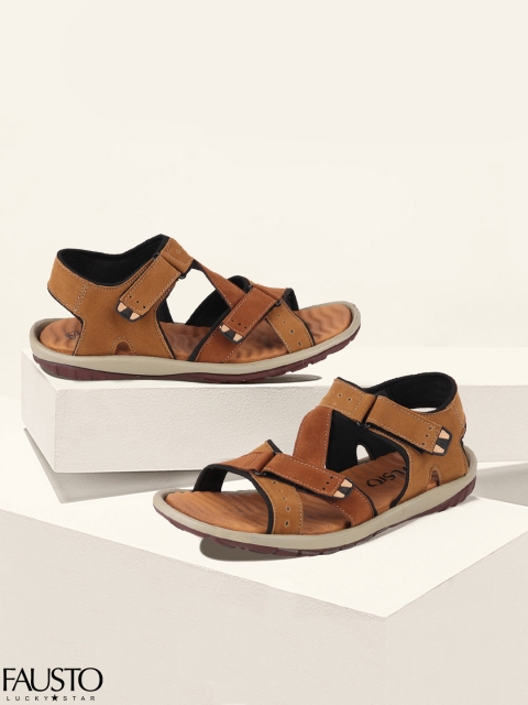 

Fausto Men Brown Sports Sandals