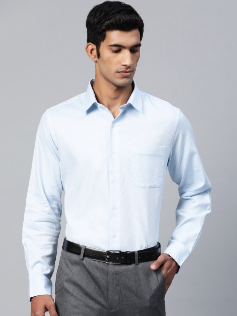 

Arrow Men Blue Regular Fit Self-Design Formal Shirt