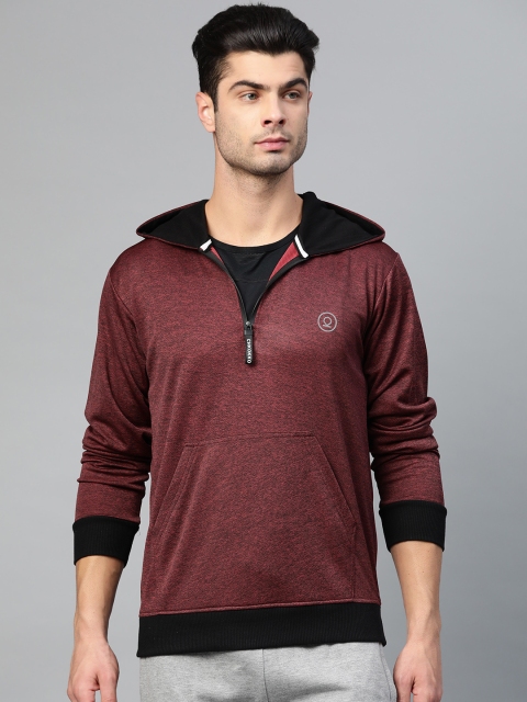 

Chkokko Men Red Solid Running Sweatshirt