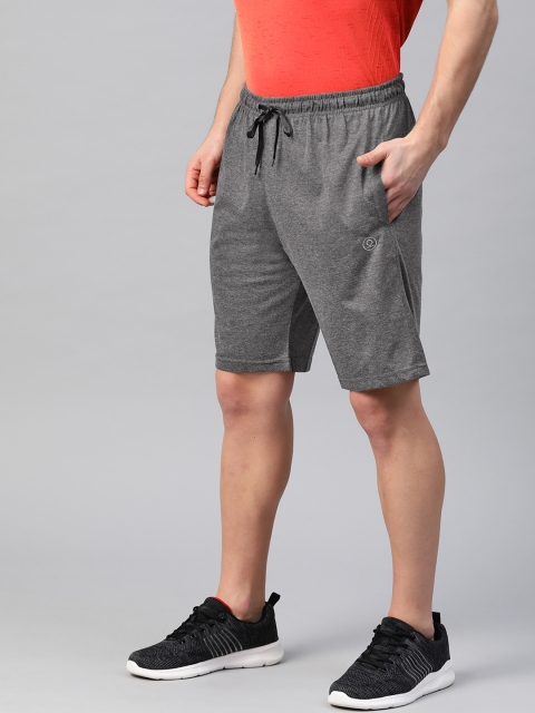 

Chkokko Men Charcoal Grey Solid Regular Fit Running Shorts