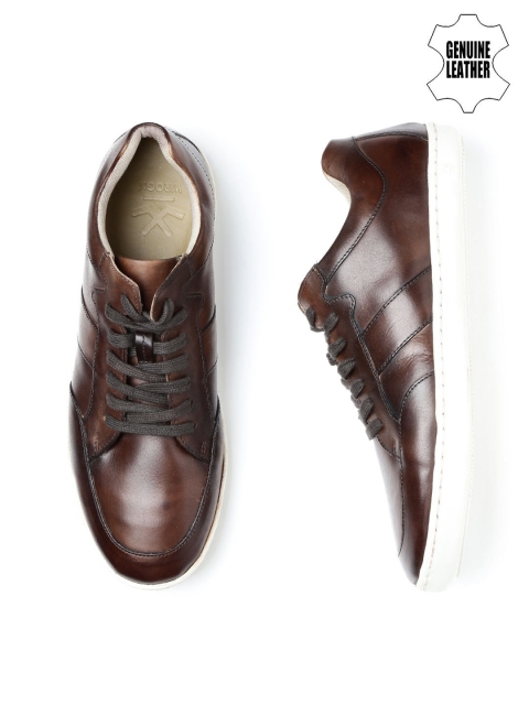 

WROGN Men Brown Leather Casual Shoes