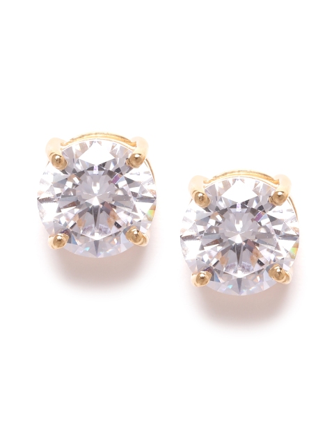 

Silgo Gold-Plated CZ-Studded 925 Sterling Silver Circular Studs