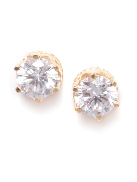 

Silgo 925 Sterling Silver Gold-Plated CZ Circular Studs