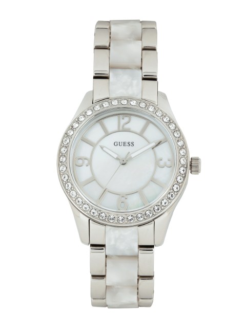 

GUESS Women Off-White Dial Watch W0074L1