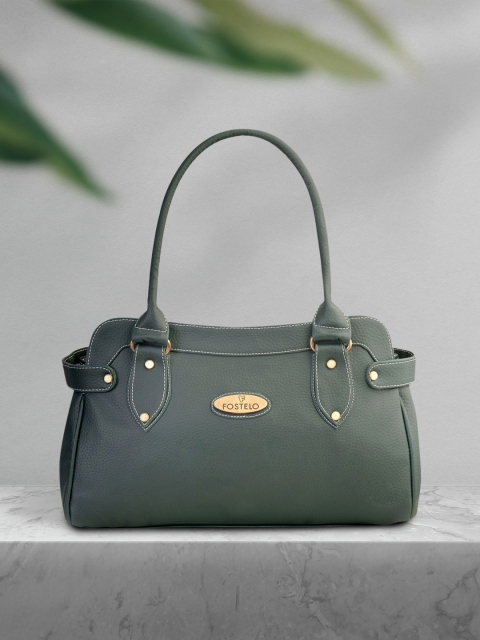 

Fostelo Green & Green Solid Handheld Bag