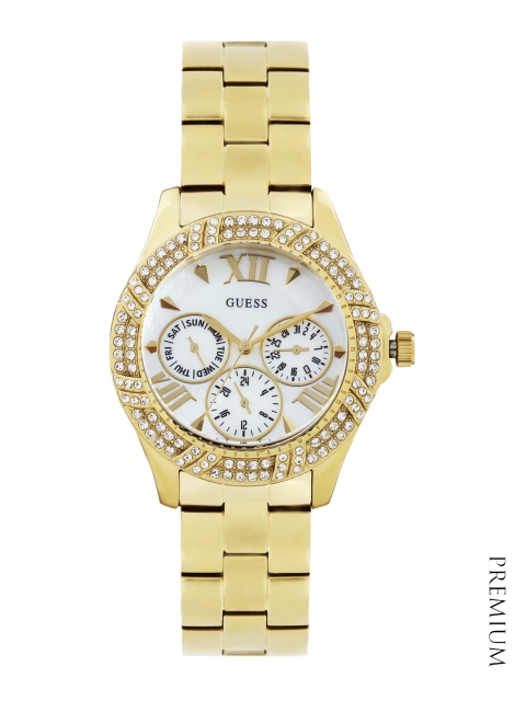 

GUESS Women Pearly White Dial Watch W0632L2