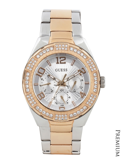 

GUESS Women Silver-Toned Dial Watch W0729L4