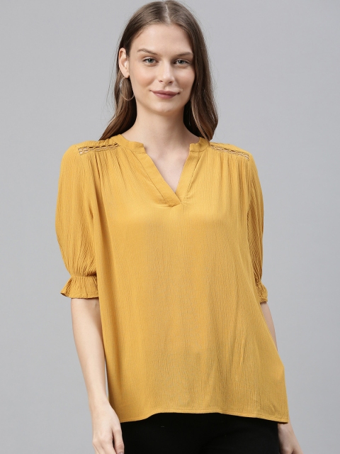 

Vero Moda Women Yellow Solid Top