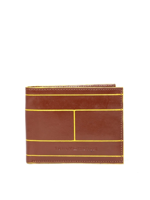 

Tommy Hilfiger Men Brown Printed Genuine Leather Wallet