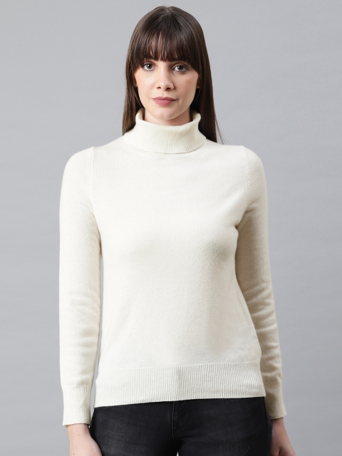 

Marks & Spencer Women Off-White Solid Pullover Sweater