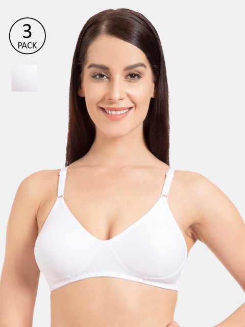

Tweens White Solid Non-Wired Non Padded Everyday Bra TW-290-3PC-WH-30B