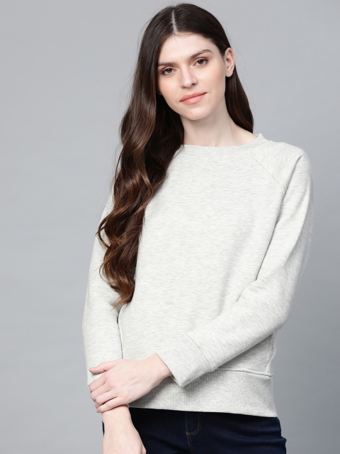 

Marks & Spencer Women Grey Melange Solid Sweatshirt
