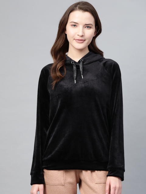 

Marks & Spencer Women Black Solid Hooded Lounge Sweatshirt
