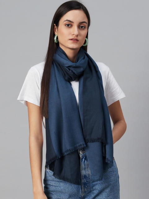 

Marks & Spencer Women Teal Blue Colourblocked Stole