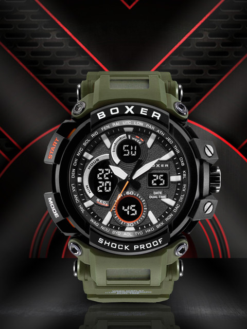 

BOXER Men Black Analogue and Digital Watch BG00178