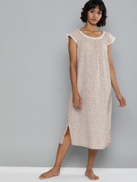 

Chemistry Beige Printed Nightdress