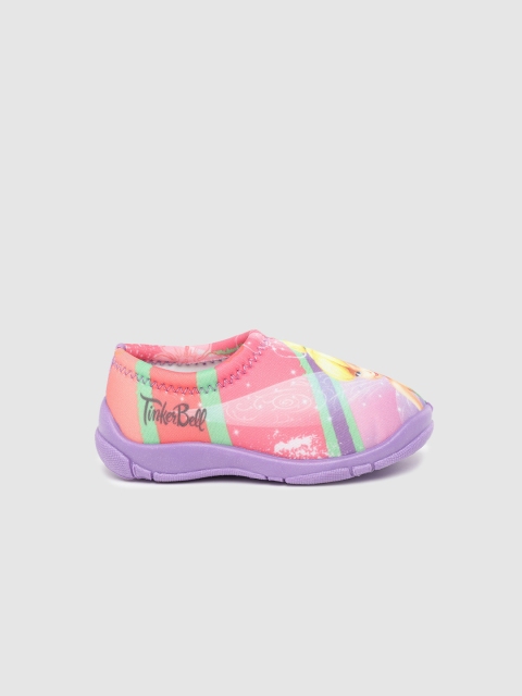 

YK Disney Girls Pink Slip-On Sneakers with Tinker Bell Print Detail