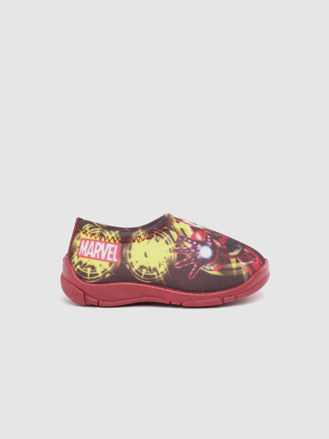 

YK Marvel Boys Coffee Brown & Yellow Iron Man Print Slip-On Sneakers