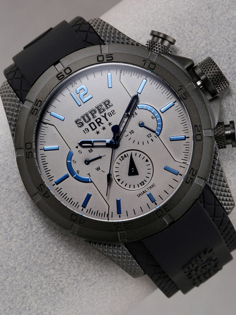 

Superdry Men Black & Grey Analogue Adventurer Watch SYG257BB