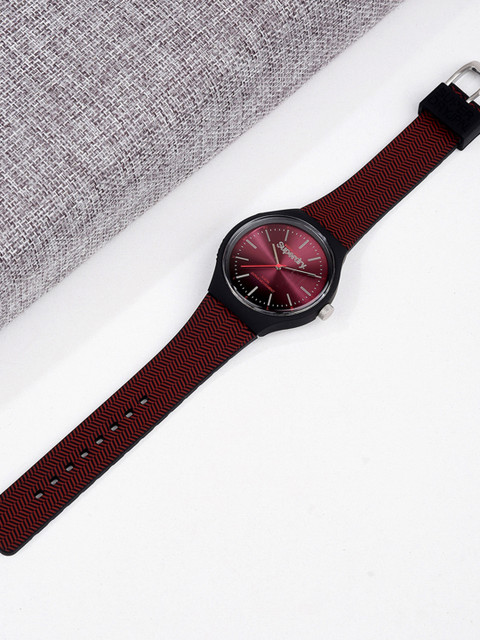 

Superdry Men Black & Red Analogue Watch SYG184RB
