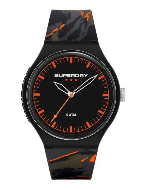 

Superdry Women Grey & Orange Analogue Urban Xl Camo Watch SYG270BO