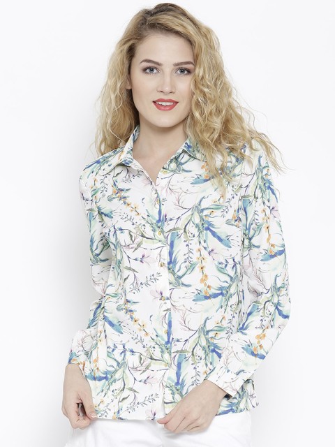 

Vero Moda Off-White Tropical Print Shirt