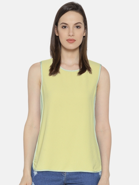 

Vero Moda Yellow Panelled Top