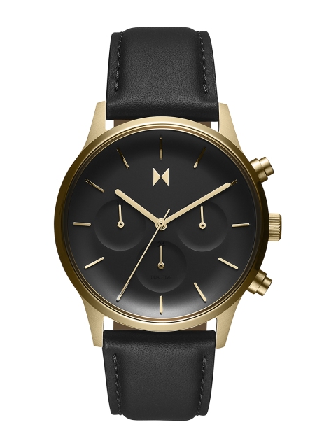 

MVMT Women Black & Gold-Toned Analogue Watch 28000060-D