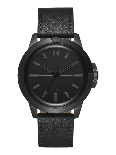

MVMT Men Black Leather Analogue Watch 28000078-D
