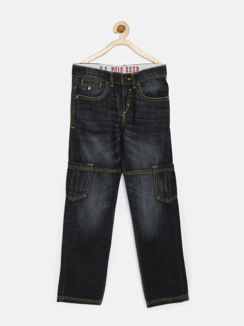 

U.S. Polo Assn. Kids Boys Navy Cargo Jeans, Navy blue
